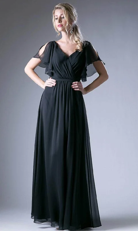 women's ethical fashion dressesLadivine 13034 - V neck Long Evening Dress