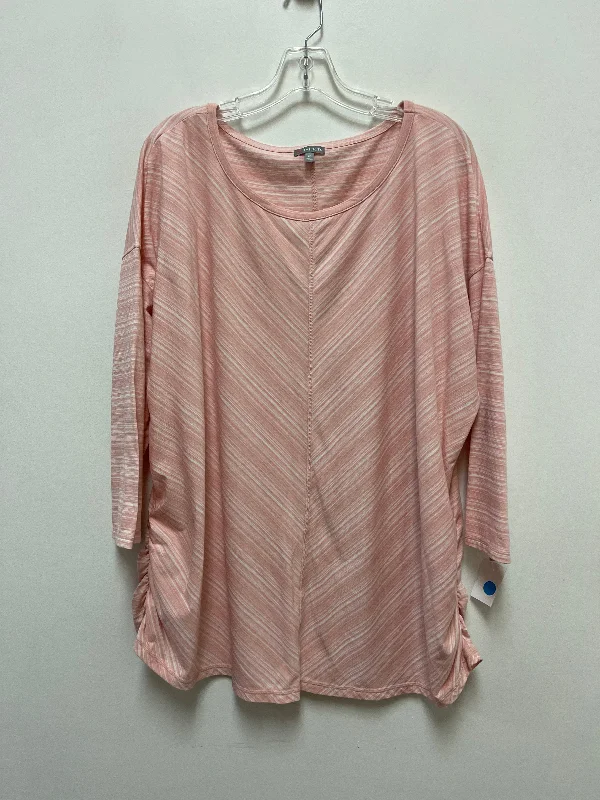 women's long sleeve tops with wrinkle-resistant fabricTop Long Sleeve By Talbots In Pink, Size: 3x