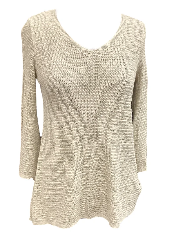 women's long sleeve tops with minimalist aestheticsTop Long Sleeve By J. Jill In Beige, Size: Xs