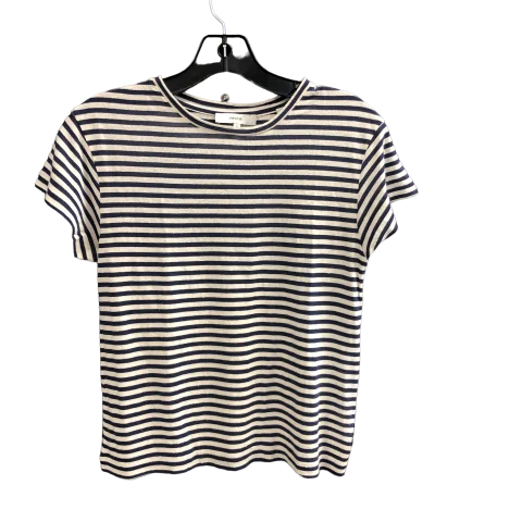 trendy women's T-shirtsStriped Pattern Top Short Sleeve Vince, Size Xs