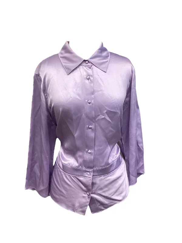 women's long sleeve tops with V-necksTop Long Sleeve By Clothes Mentor In Purple, Size: 1x