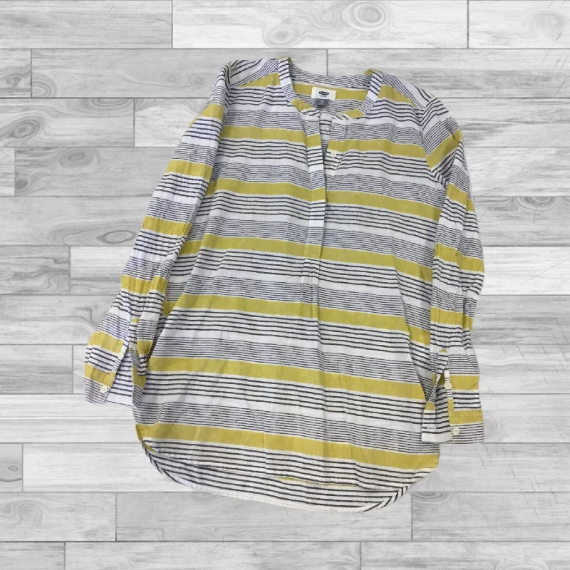 women's long sleeve tops for winterTop Long Sleeve By Old Navy In Striped Pattern, Size: Xs