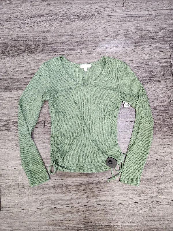 women's long sleeve tops for winterTop Long Sleeve By Clothes Mentor In Green, Size: S