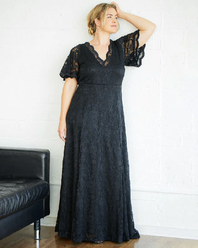 women's short-sleeved dressesSymphony Lace Evening Gown - Sale!