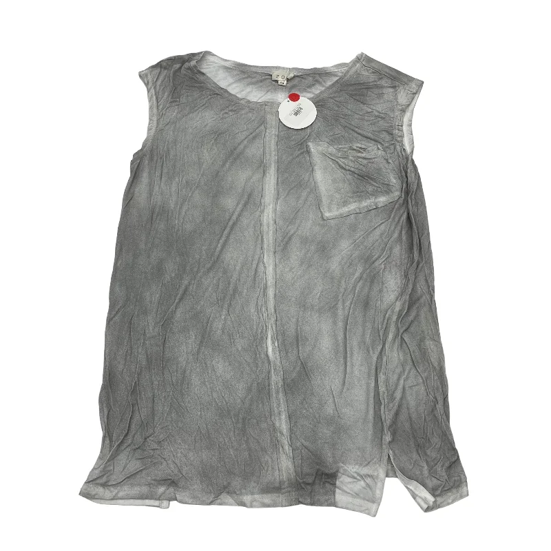 women's T-shirts with artistic printsGREY POL TOP SS, Size M