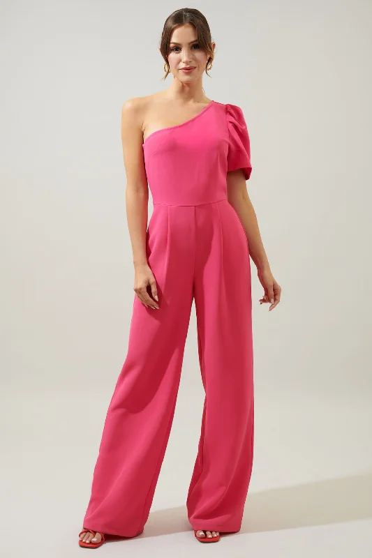 women's jumpsuits for maximalist fashionChelsea One Shoulder Wide Leg Jumpsuit