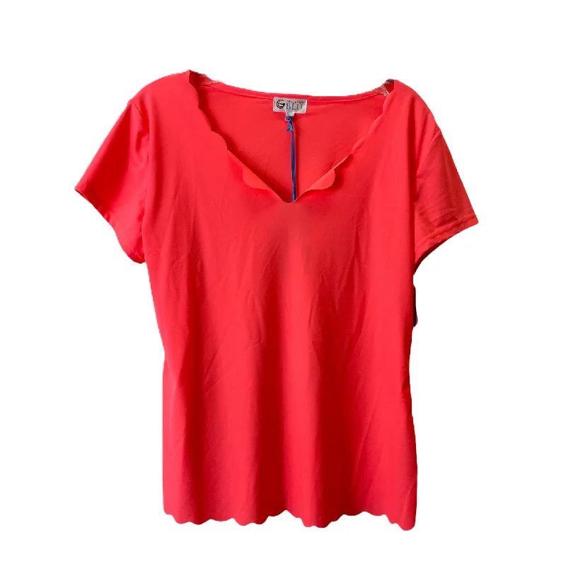 women's T-shirts with moisture-wicking fabricCoral Top Short Sleeve By cerulean blu Size: Xl