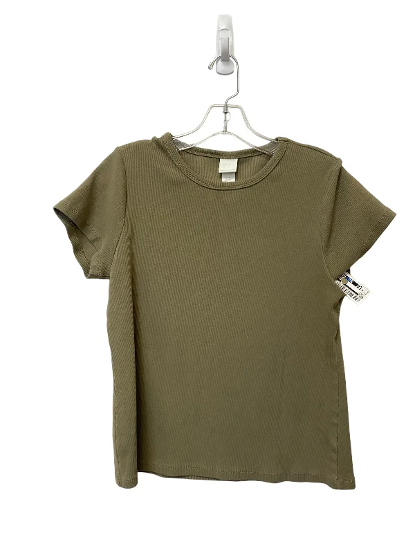 women's T-shirts made of cottonGreen Top Short Sleeve H&m, Size Xl