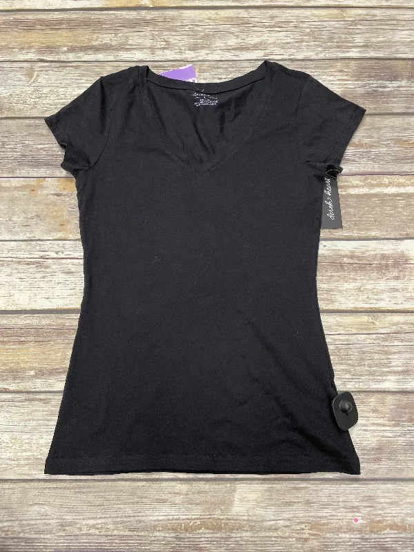 women's T-shirts for travelBlack Top Short Sleeve Derek Heart, Size L