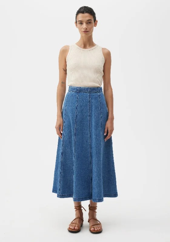 women's velvet wrap skirts for elegant eveningsAmiko Denim Skirt_Blue