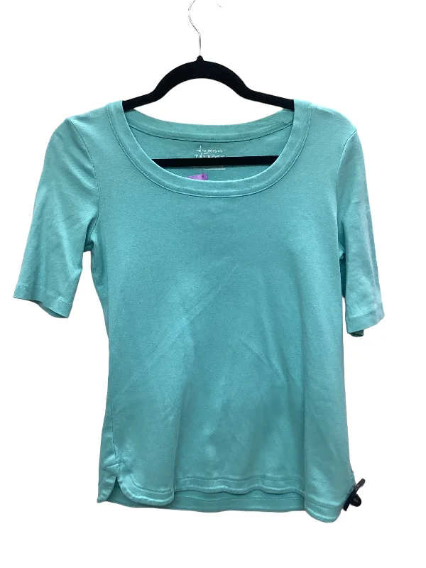 women's T-shirts with pocket accentsBlue Top Short Sleeve Basic Talbots, Size S