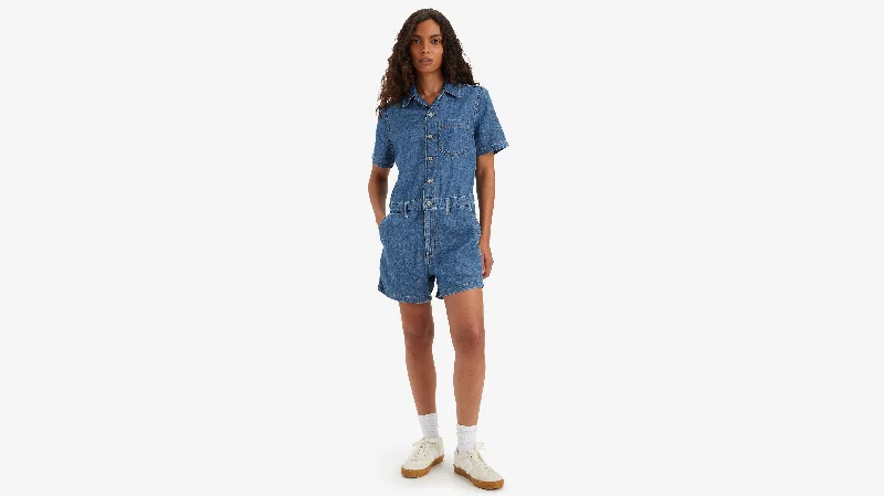 women's lightweight linen skirts for warm weatherLevi's® Women's Short-Sleeve Heritage Romper