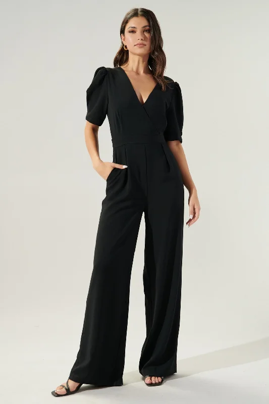 women's jumpsuits for cozy daysGo Getter Wide Leg Surplice Jumpsuit