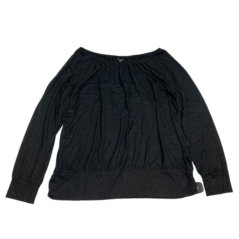 women's long sleeve tops with appliqué designsTop Long Sleeve By Lane Bryant In Black, Size: 2x