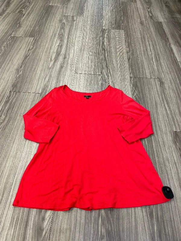 women's long sleeve tops for formal eventsTop Long Sleeve By J. Jill In Red, Size: L