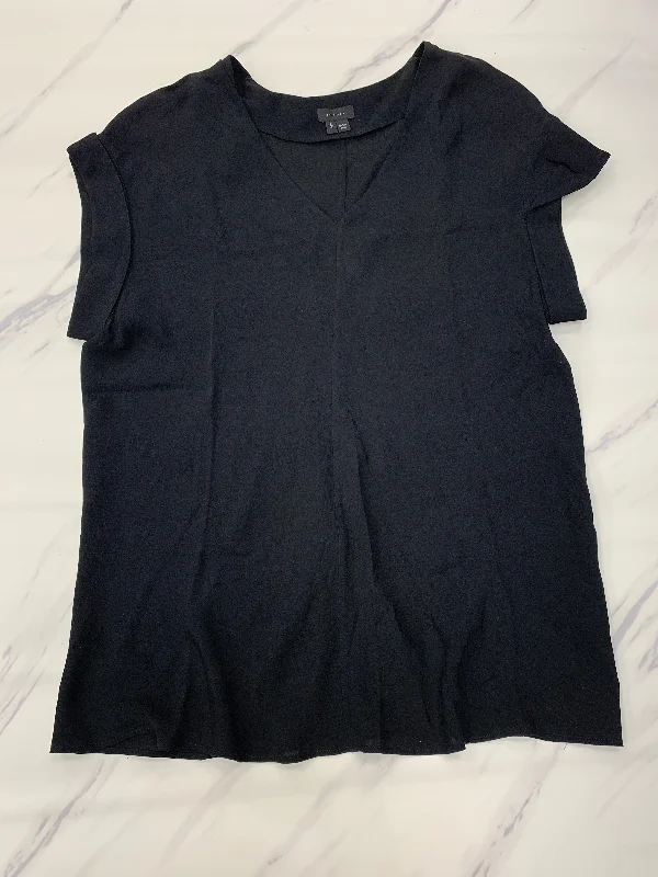 women's T-shirts with cropped lengthsBlack Top Short Sleeve Theory, Size L