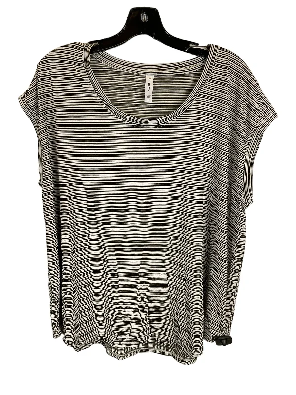 women's T-shirts with breastfeeding accessStriped Pattern Top Short Sleeve Basic Athleta, Size 1x