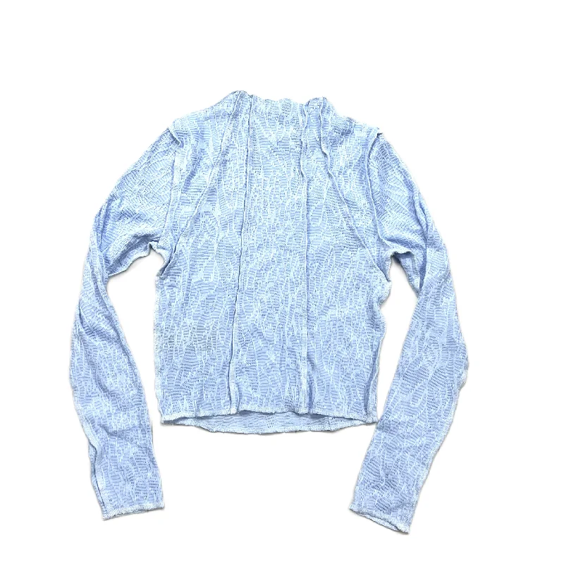 women's long sleeve tops with international brandingTop Long Sleeve By Kimichi Blue In Blue, Size: S