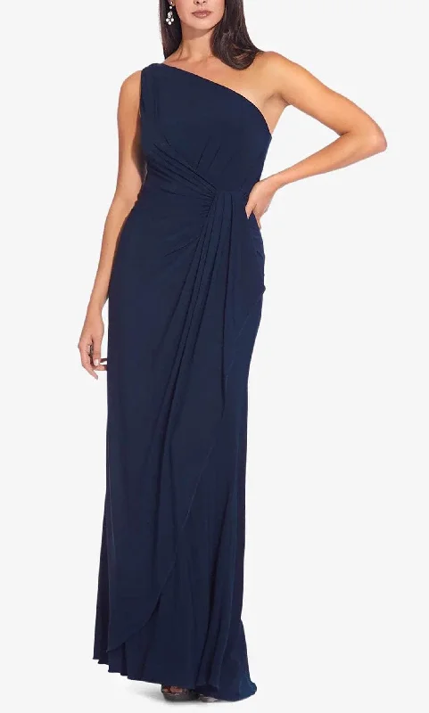 women's smart casual dressesAdrianna Papell AP1E206447 - One Sleeve Front Twist Evening Dress