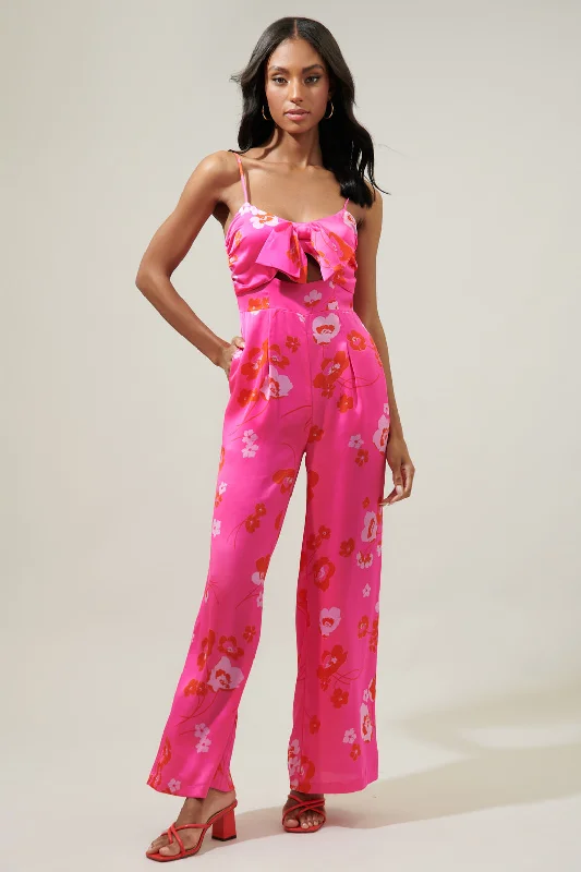 women's jumpsuits for summerCherry Blossom Raleigh Cut Out Straight Leg Jumpsuit