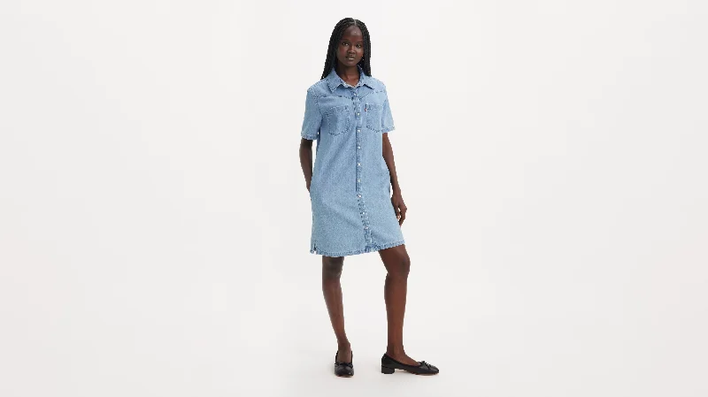 women's denim skirtsLevi's® Women's Louisa Short-Sleeve Denim Dress