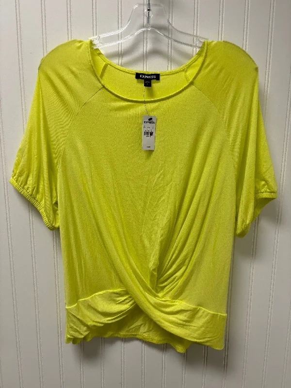 women's T-shirts for layeringYellow Top Short Sleeve Express, Size L