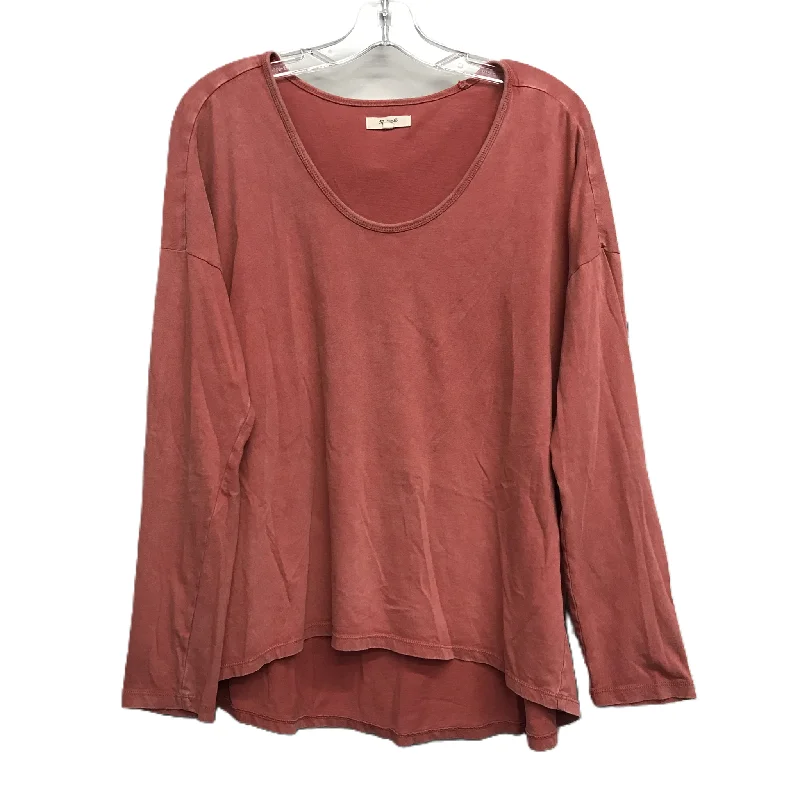 women's long sleeve tops with vintage stylesTop Long Sleeve By Madewell In Orange, Size: L