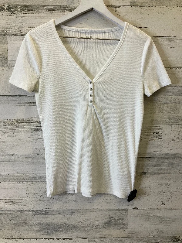 comfortable women's T-shirtsWhite Top Short Sleeve Gap, Size S