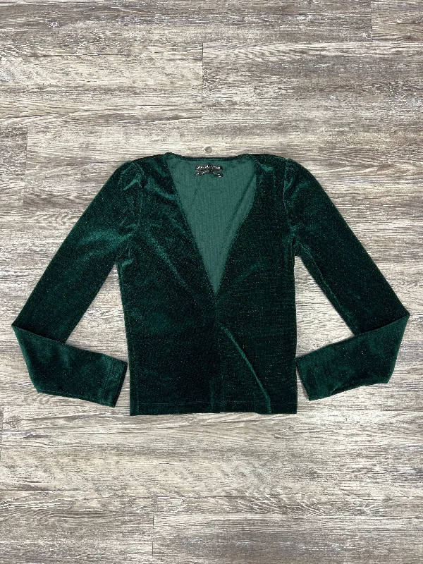 women's long sleeve tops with unique designsTop Long Sleeve By Urban Outfitters In Green, Size: S