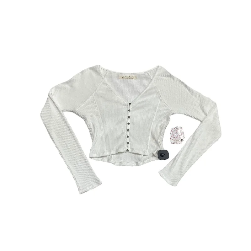 women's long sleeve tops with high-low hemlinesTop Long Sleeve By We The Free In White, Size: L