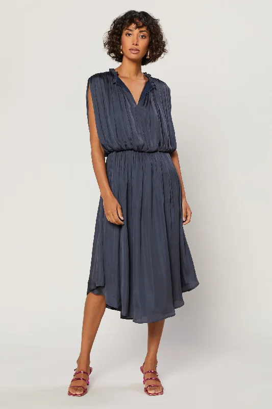 women's fair-trade dressesShirred Midi Dress