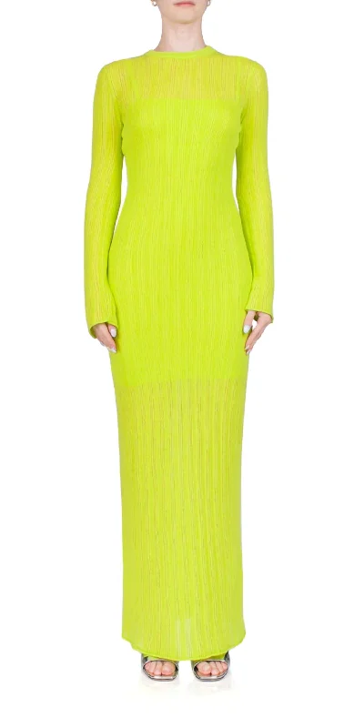 women's prom dressesLine Up Knit Maxi Dress In Acid