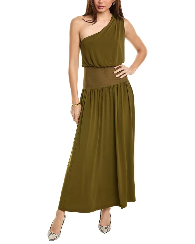 women's striped dressesWeWoreWhat One-Shoulder Maxi Dress