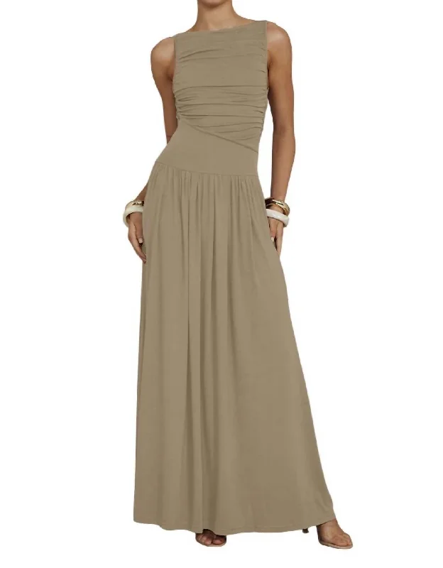 women's midi dressesNalla Maxi Dress In Sand