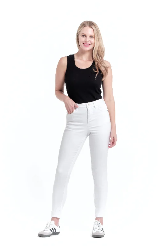 women's short denim jeansGia Butter Ankle Skinny in White