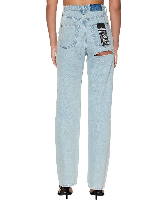 women's denim jeans with stretch fabricPLAYBACK ROLLIN KUT OUT