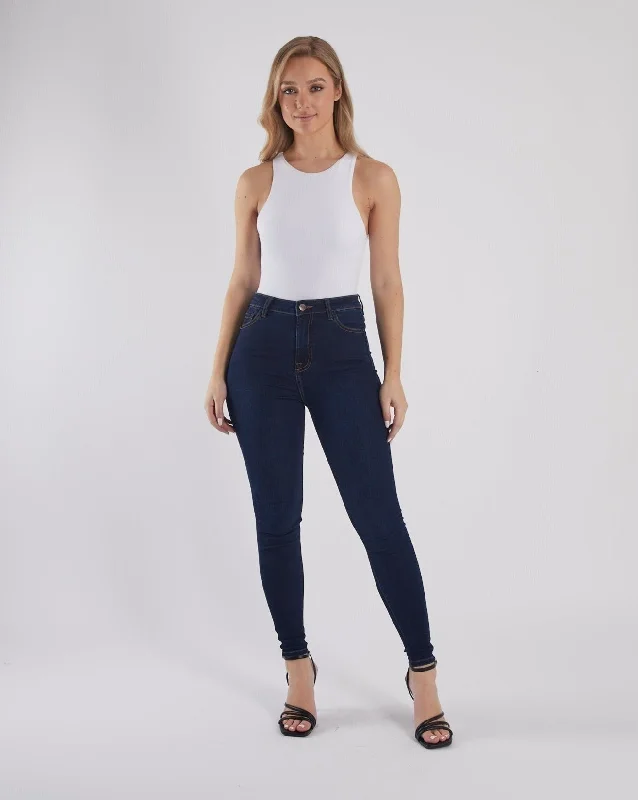 women's denim jeans with functional pocketsJessica HR Skinny Denim Blue