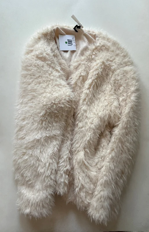 women's coats for vintage fashion enthusiastsCoat Faux Fur & Sherpa By Kensie In Cream, Size: L