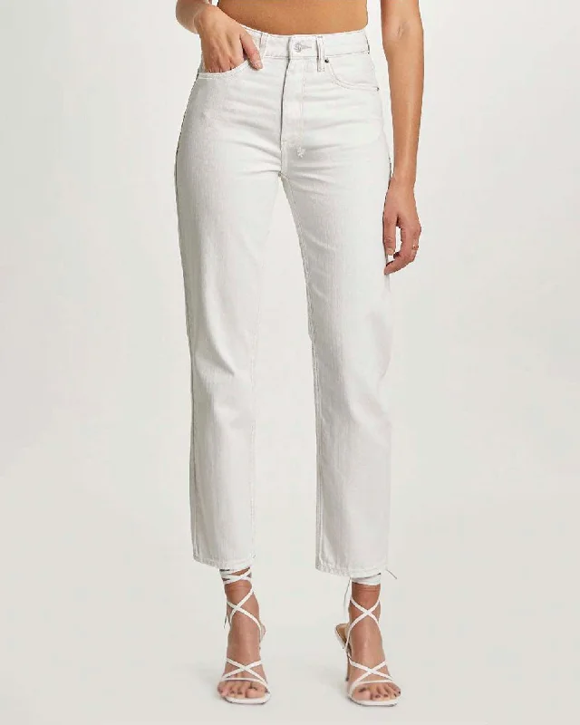 women's distressed denim jeans with holesNINE O BLANC