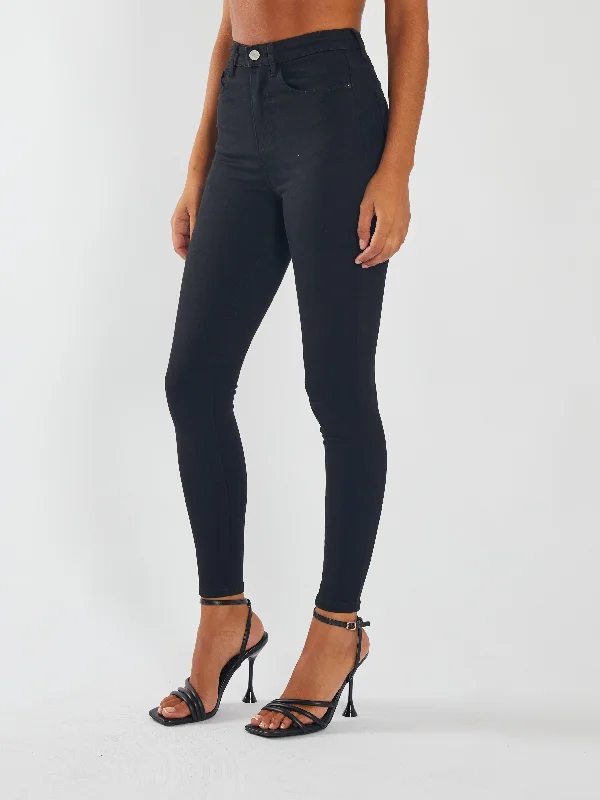 women's denim jeans with zippersJessica High Rise Skinny Black