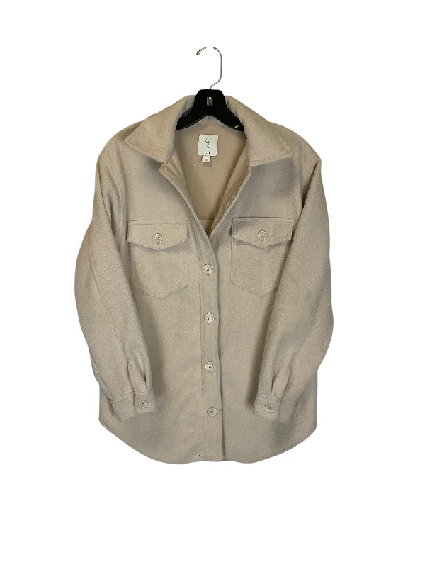 women's coats for those who love to mix and matchJacket Shirt By Joie In Cream, Size: S