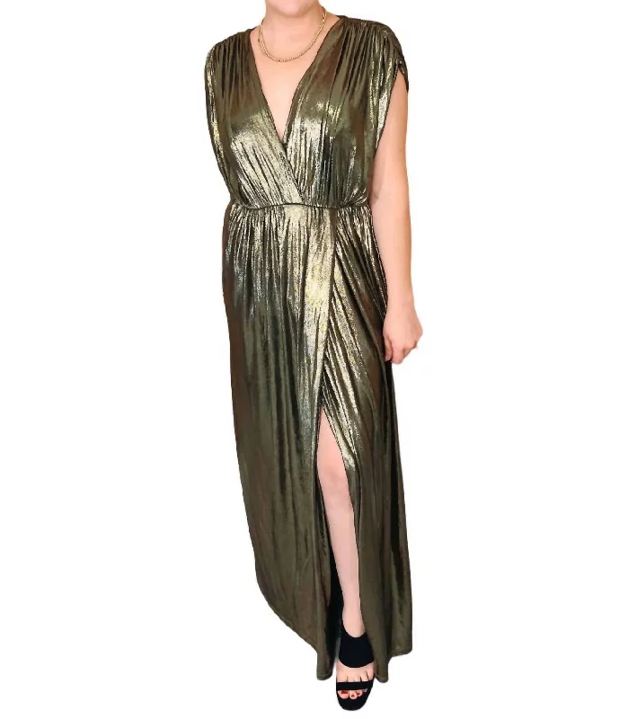 women's bridesmaid dressesAthena Maxi Dress In Gold