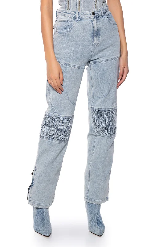 women's blue denim jeansRYAN RELAXED FIT JEANS