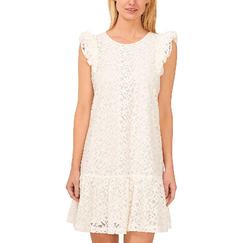 women's off-the-shoulder dressesWomens Ruffled Mini Shift Dress