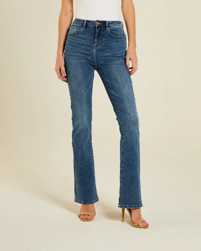 women's high-waisted denim jeansGina High Rise Bootleg Light Blue