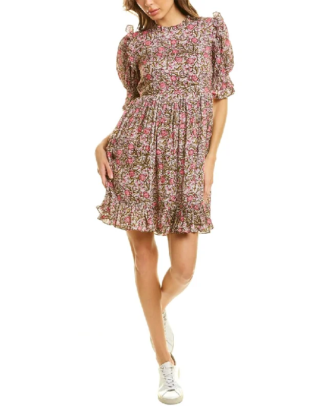 women's A-line dressesCelina Moon Puff Sleeve Mini Dress