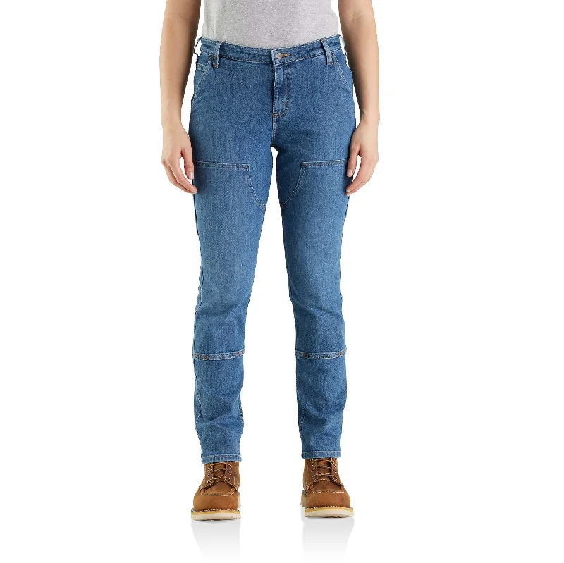 women's denim jeans for a cozy dayRugged Flex® Relaxed Fit Double-Front Jean