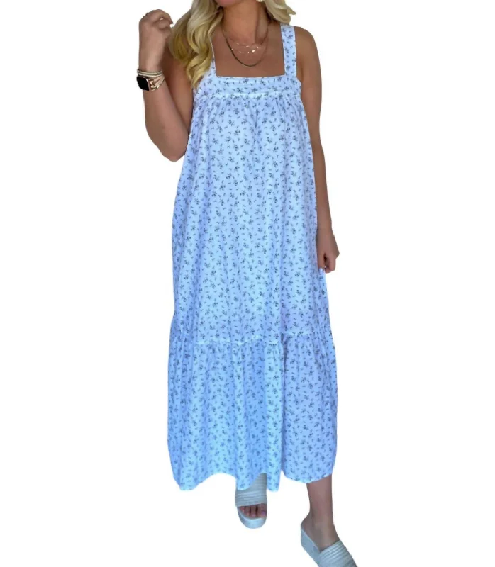 women's cocktail dressesSunset Tank Maxi Dress In Off White/navy