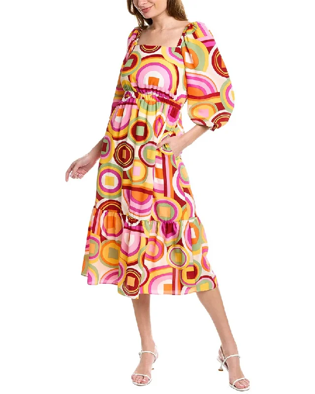 women's handmade dressesDonna Morgan Bubble Crepe Midi Dress