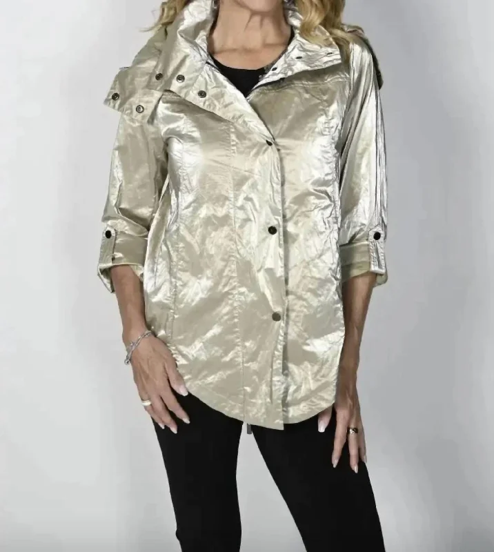 elegant women's coatsBeige Raincoat Style In Biege